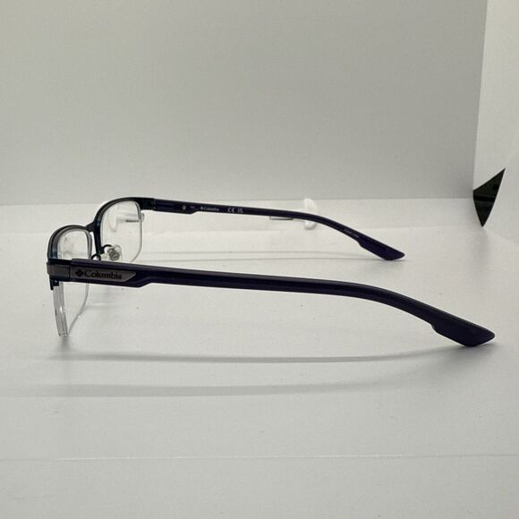 Columbia Eyeglasses Frames Only C3015 410 Dark Blue Rectangle Half Rim 57-16 145 - Picture 4 of 7